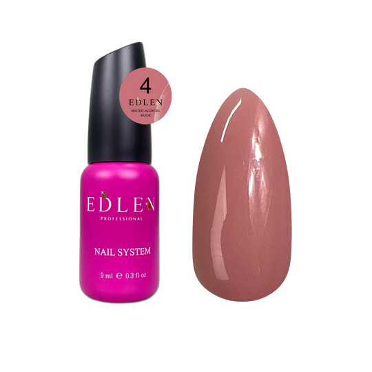 EDLEN Water Acrygel NUDE №04, 9 ml, рідкий гель, теплий беж