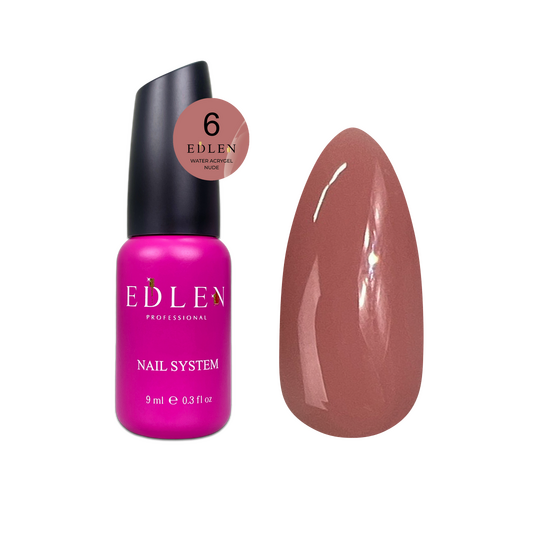EDLEN Water Acrygel NUDE №06, 9 ml, рідкий гель, нюдовий