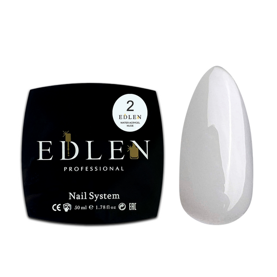 EDLEN. Water Acrygel, NUDE #02, Milky, 50 ml, рідкий гель, молочний напівпрозорий