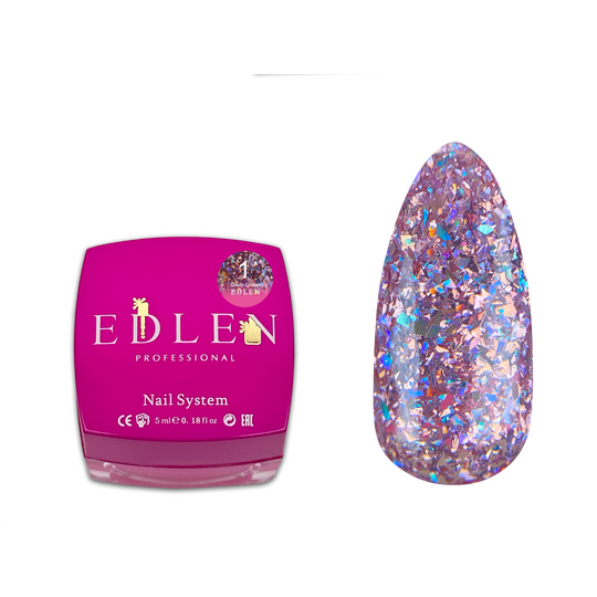 EDLEN. Disco Glitter gel #01, 5 ml