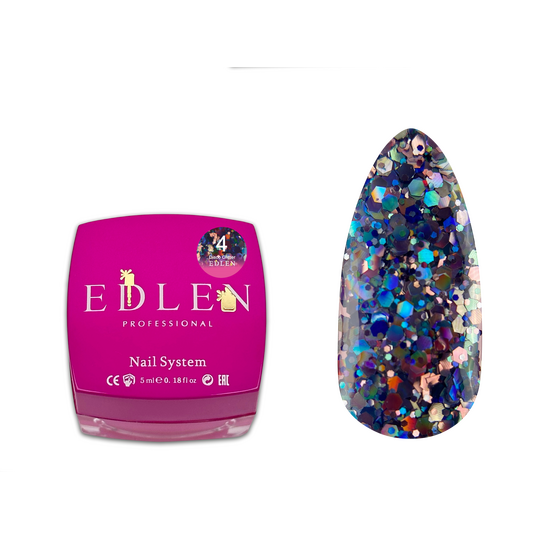 EDLEN. Disco Glitter gel #04, 5 ml