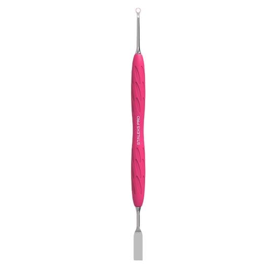 STALEKS. «Gummy» Spatula. Лопатка з силіконовою ручкою UNIQ 11 TYPE 1 (пушер плоский прямий + кільце)