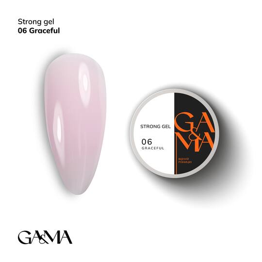 GA&MA. Strong builder gel, Graceful #006, 30 ml, гель без опилу, граціозний