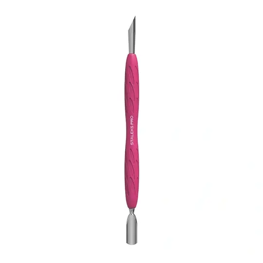 STALEKS. «Gummy» Spatula. Лопатка з силіконовою ручкою UNIQ 10 TYPE 2 (пушер скошений + пушер округлий вузький)