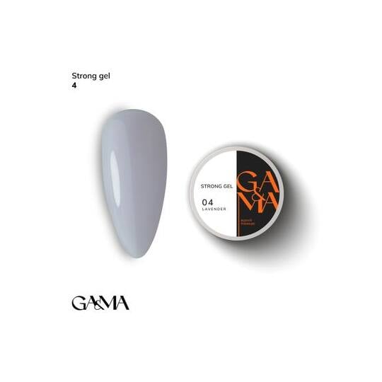 GA&MA. Strong builder gel, Lavender #004, 30 ml, гель без опилу, лавандовий