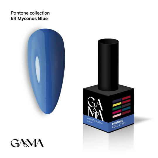 GA&MA. Gel polish #64 MYKONOS BLUE,10 ml, гель-лак