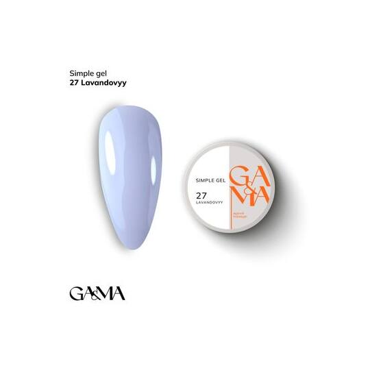 GA&MA. Simple builder gel #27 Lavender, 15 ml, гель без опилу, лавандовий