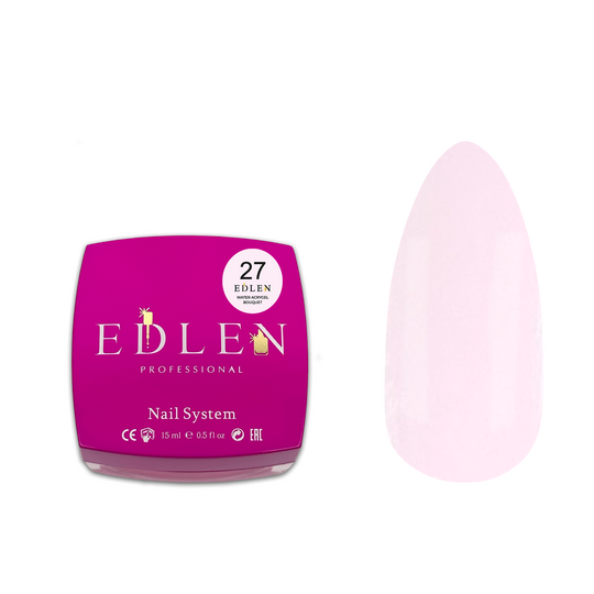 EDLEN, Water Acrygel №27, Bouquet, 15 ml, рідкий гель