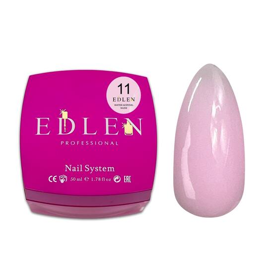 EDLEN, Water Acrygel №11 NUDE, 50 ml, рідкий гель, рожевий