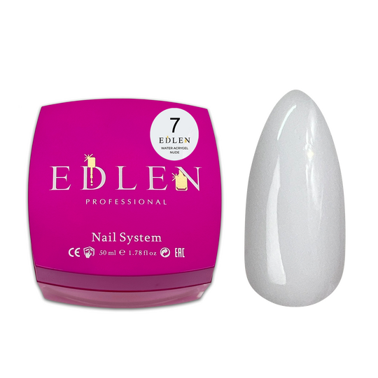 EDLEN, Water Acrygel №07, NUDE, 50 ml, рідкий гель, молочний щільний
