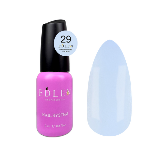 EDLEN, Water Acrygel №29, Dor blue, 9 ml, рідкий гель