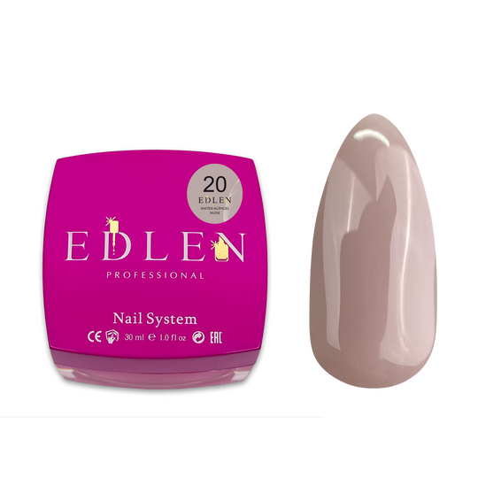 EDLEN, Water Acrygel №20 NUDE, 30 ml, рідкий гель