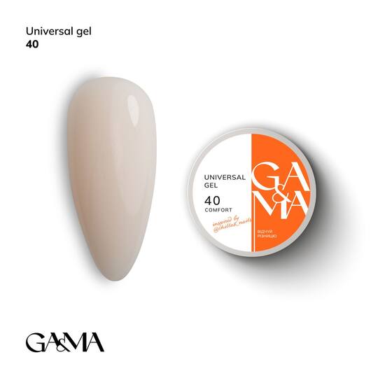 GA&MA. Universal gel #40 "Comfort", 30 ml, гель без опилу