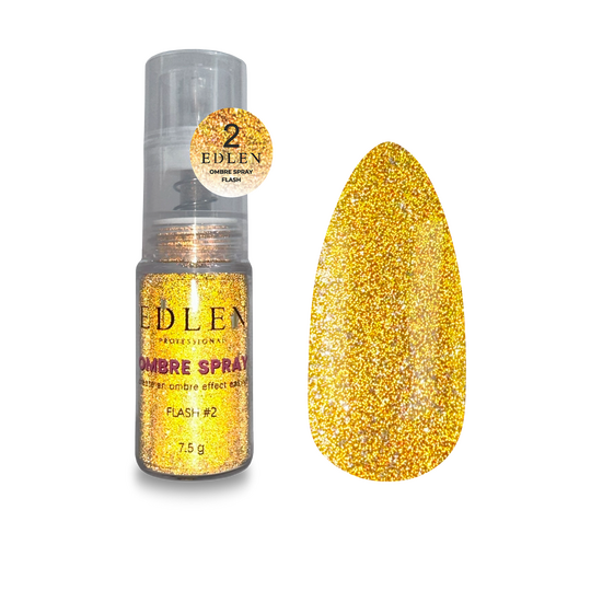 EDLEN Ombre Spray Flash №2, 7.5g, світловідбиваюча пудра для дизайну