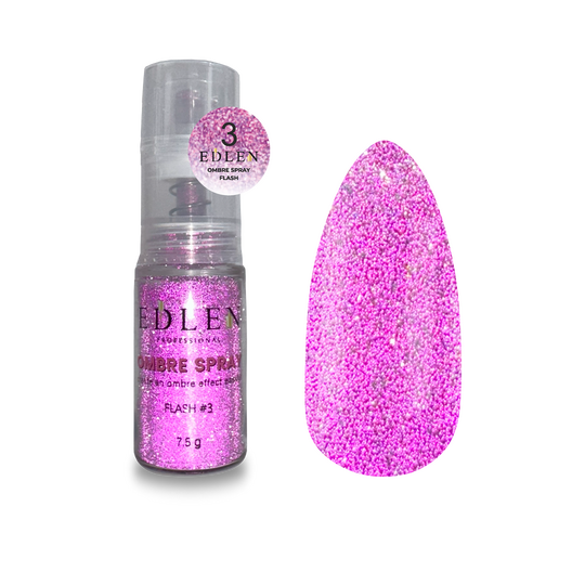 EDLEN Ombre Spray Flash №3, 7.5g, світловідбиваюча пудра для дизайну