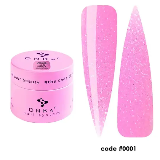 DNKa' Liquid Acrygel #0001 Bubble Gum, 15 ml, рідкий гель