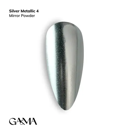 GA&MA. Mirror powder, Silver metallic, 0.3 g, Втирка Silver metallic