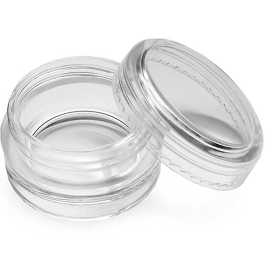 Баночка пластикова, 3 ml, прозора з прозорою кришкою