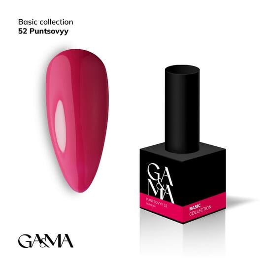 GA&MA. Gel polish #52 CRIMSON, 10 ml, гель-лак, пунцовий