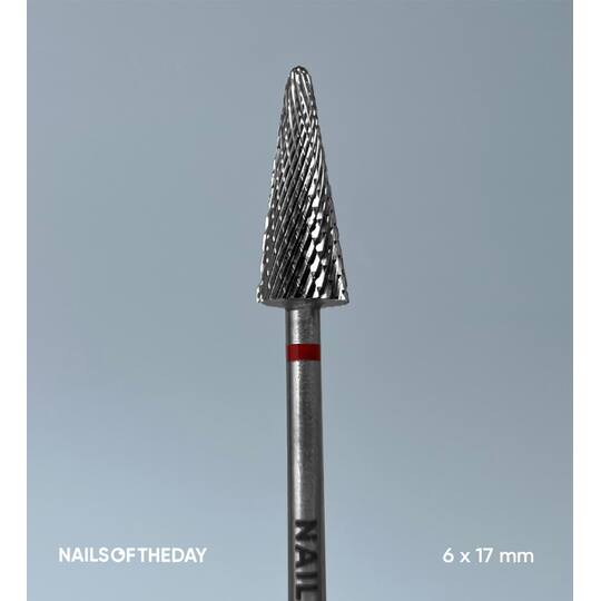 NOTD Фреза твердосплавна конус, червона (6*17 мм)