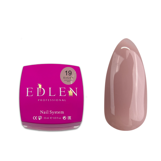EDLEN. Water Acrygel №19 NUDE, 15 ml, рідкий гель