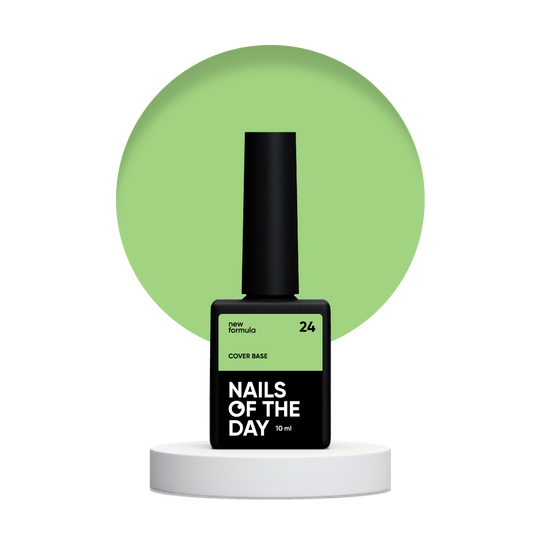 NOTD. Cover Base, NEW Formula #24, 10 ml, яскраво-зелена камуфлююча база