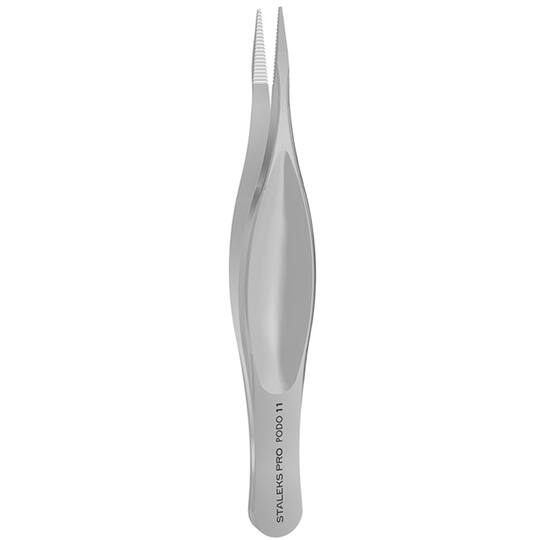 STALEKS. Splinter tweezers small, Пінцет подологічний осколковий малий PODO 11
