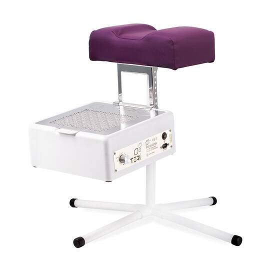 Teri. Pedicure stand for nail dust collector, purple. Педикюрна підставка для настільних витяжок з пурпурним верхом (під замовлення)