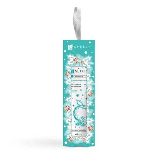 SHELLY. Nourishing hand cream with shea butter and vitamin E, Apple & Cinnamon scent, 40 ml. Поживний крем для рук з маслом ши та вітаміном E, аромат яблука ...