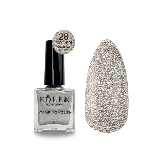 EDLEN. Stamping nail polish, №28, 10 ml. Лак для стемпінгу