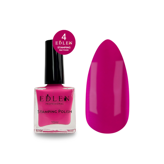 EDLEN. Stamping nail polish, №4, 10 ml. Лак для стемпінгу