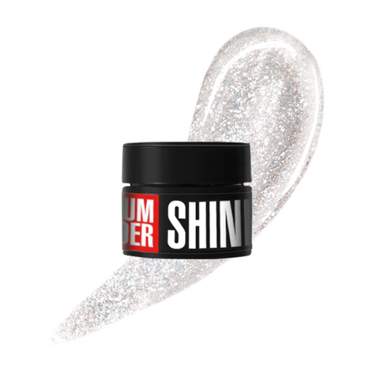 KODI. Medium builder shine gel #03, ivory with silver shimmer, 13 grams, Моделюючий гель, айворі зі сріблястим шимером