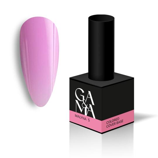 GA&MA. Colored base #5, RASPBERRY, кольорова база, Малина, 15 ml