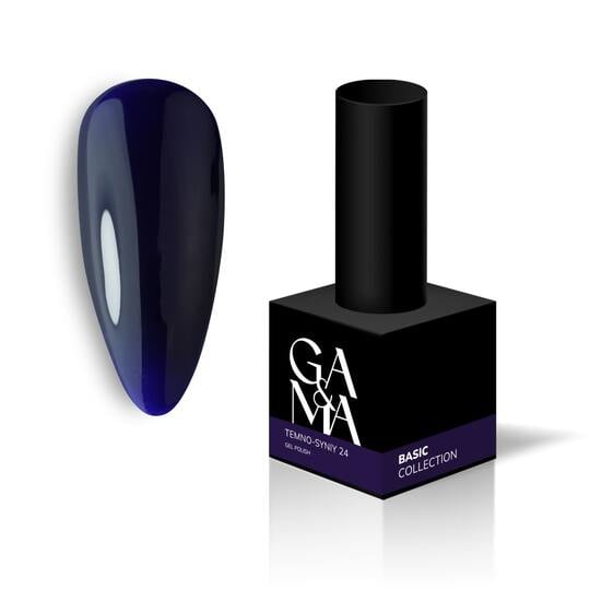 GA&MA. Gel polish #24 DARK BLUE, 10 ml, гель-лак, темно-синій