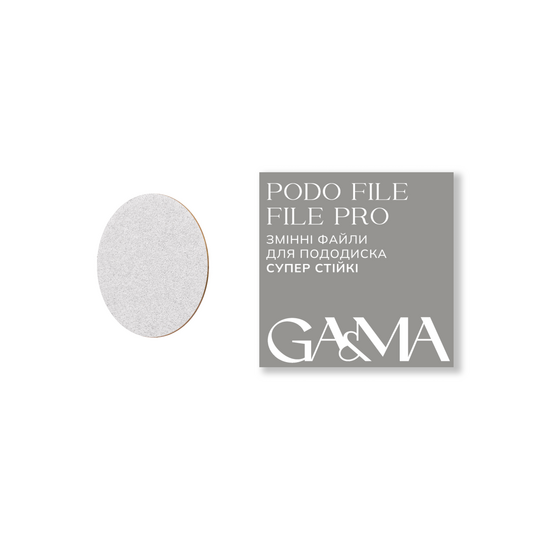 GA&MA. Podo file PRO, 180 grit, 50 pcs. Змінні файли для пододиску, 180 гріт, 50 шт.