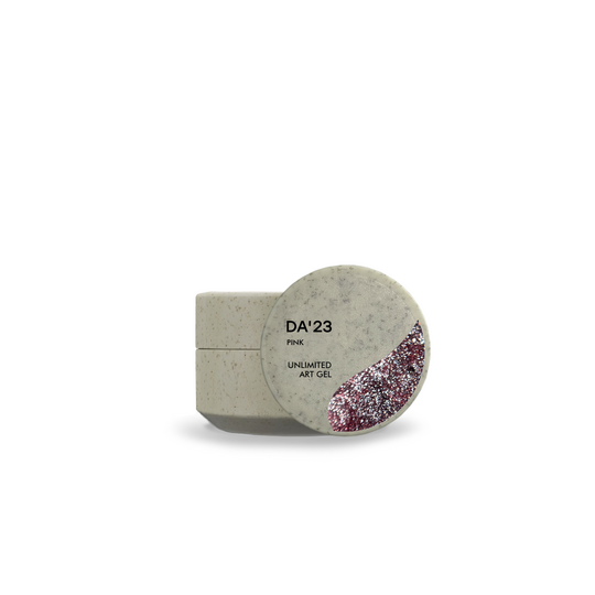 DA'23. Art Gel "Unlimited", Pink, 5 ml. Гель для дизайну, магнітні блискітки