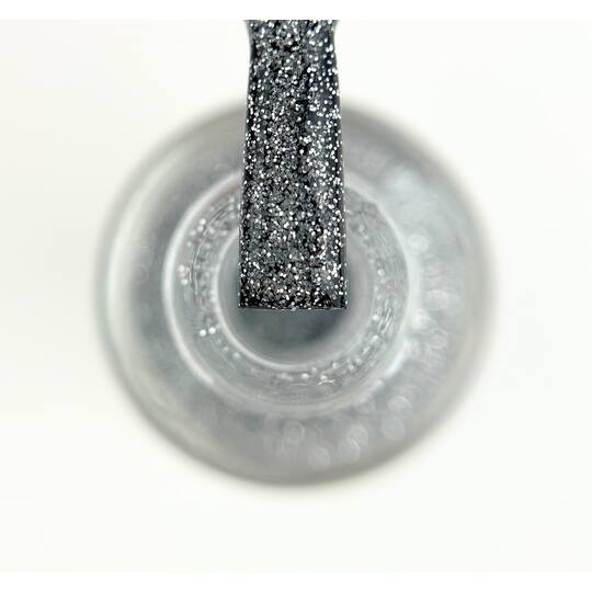 TOUCH. Nail Polish, #06, 8 ml. Лак для нігтів, прозорий зі сріблястими частинками