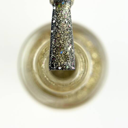 TOUCH. Nail Polish, #08, 8 ml. Лак для нігтів, прозорий із золотистими частинками
