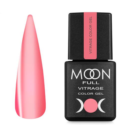 MOON FULL. Vitrage Gel Polish, #07, 8 ml. Вітражний гель-лак, червоний