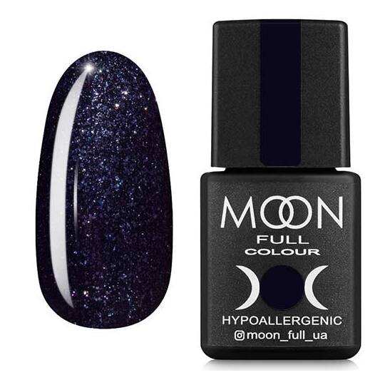 MOON FULL. Gel Polish, #189, 8 ml. Гель-лак, чорний з блискітками