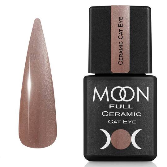 MOON FULL. Ceramic "Cat eye" Gel Polish, #SC 536, 8 ml. Гель-лак "котяче око", Карамельний атлас