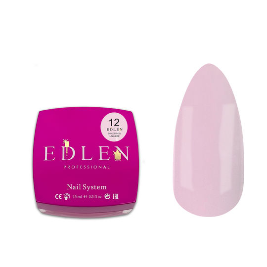 EDLEN. REFILE, Builder gel Lollipop №12, 15 ml. ЗМІННИЙ КАРТРИДЖ, гель для нарощування