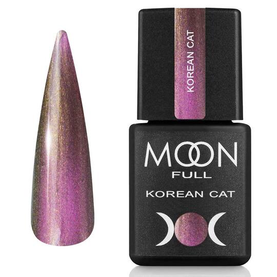 MOON FULL. Korean "Cat eye" Gel Polish, #04, 8 ml. Гель-лак "котяче око", рожевий