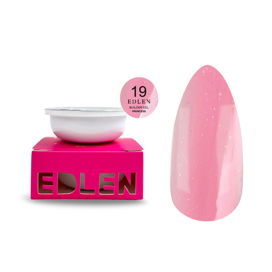EDLEN. REFILE, Builder gel Princess №19, 15 ml.  ЗМІННИЙ КАРТРИДЖ, гель для нарощування