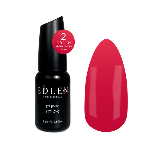 EDLEN. Gel Polish Preset color №2, Vitrage, 9 ml, вітражний гель-лак