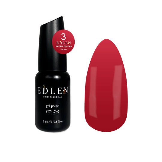 EDLEN. Gel Polish Preset color №3, Vitrage, 9 ml, вітражний гель-лак