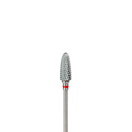 EDLEN. Carbide nail bit, corn, red, Ø 6 mm. Фреза твердосплавна "Кукурудза", червона