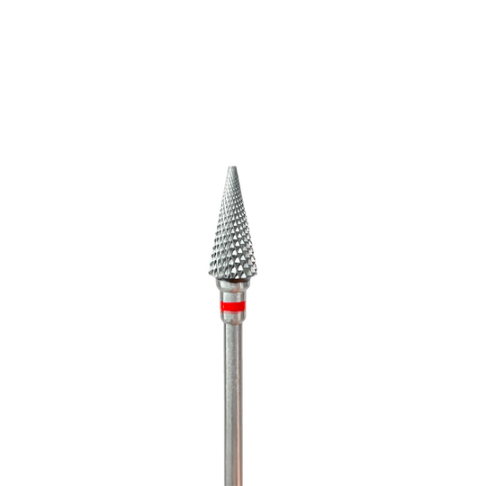 EDLEN. Carbide nail bit, cone, red, Ø 6 mm. Фреза твердосплавна "Конус" з гострим кінчиком, червона