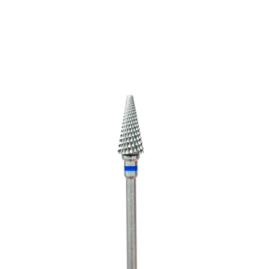 EDLEN. Carbide nail bit, cone, blue, Ø 6 mm. Фреза твердосплавна "Конус" з гострим кінчиком, синя