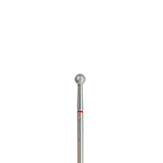 EDLEN. Diamond nail bit, ball, red, Ø 4 mm. Фреза алмазна "КУЛЯ" червона